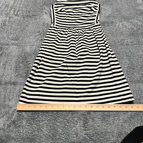 Madewell Dress Womens XXS Sleeveless A line Striped Afternoon black off-white - Picture 6 of 9
